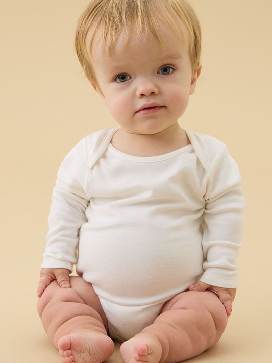 Dsiney Kidz - MORI White Long Sleeve Envelope Neckline Bodysuit image 1