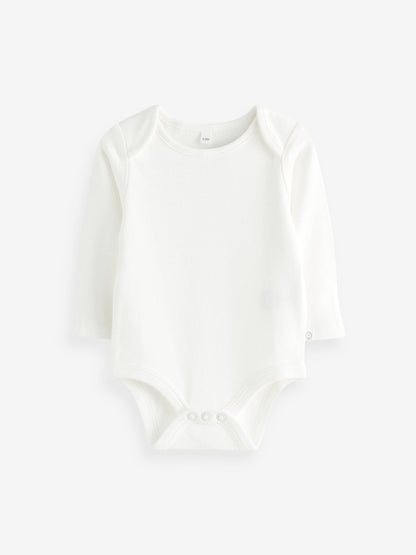 Dsiney Kidz - MORI White Long Sleeve Envelope Neckline Bodysuit image 4