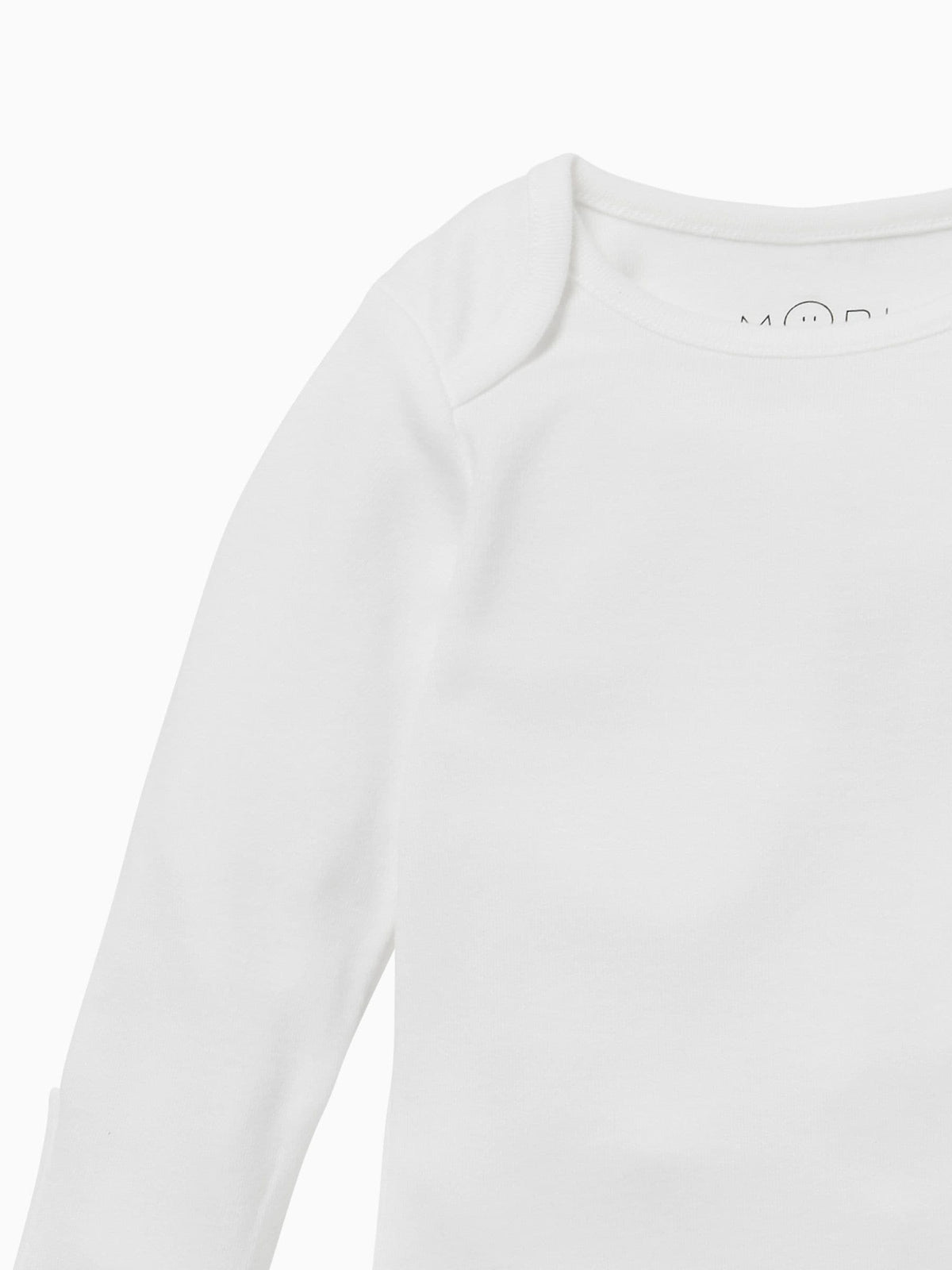 Dsiney Kidz - MORI White Long Sleeve Envelope Neckline Bodysuit image 5