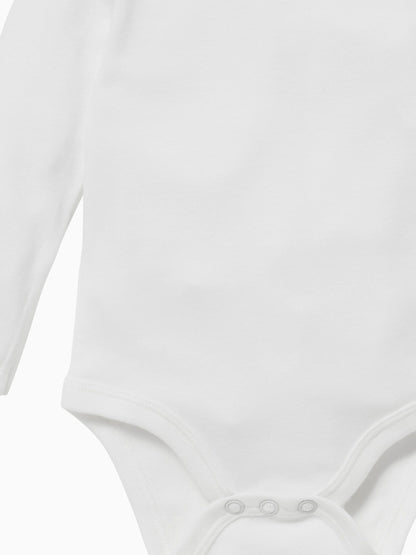 Dsiney Kidz - MORI White Long Sleeve Envelope Neckline Bodysuit image 6