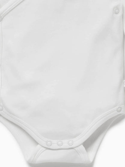 Dsiney Kidz - MORI White Long Sleeve Supersoft Kimono Bodysuit image 4
