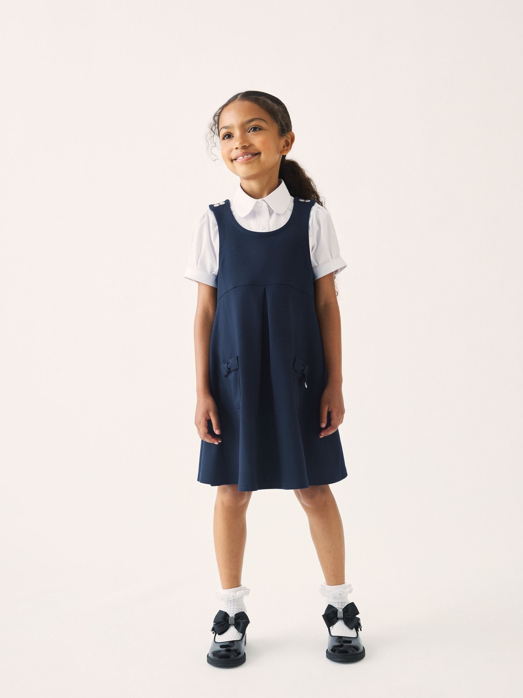 Clarks Navy Clarks School Ponte Pinafore Dress image 1