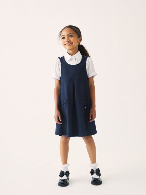 Dsiney Kidz - Clarks Navy Clarks School Ponte Pinafore Dress image 1