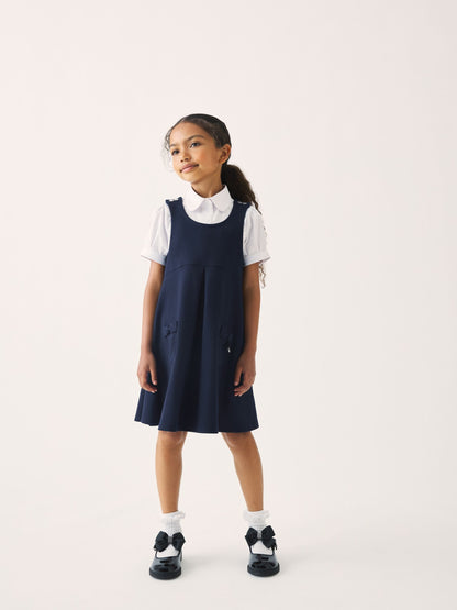 Clarks Navy Clarks School Ponte Pinafore Dress image 2