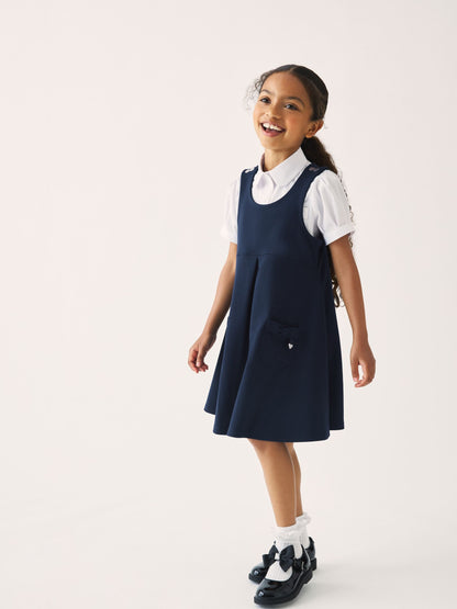 Clarks Navy Clarks School Ponte Pinafore Dress image 3