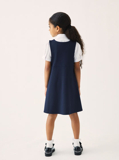Clarks Navy Clarks School Ponte Pinafore Dress image 5