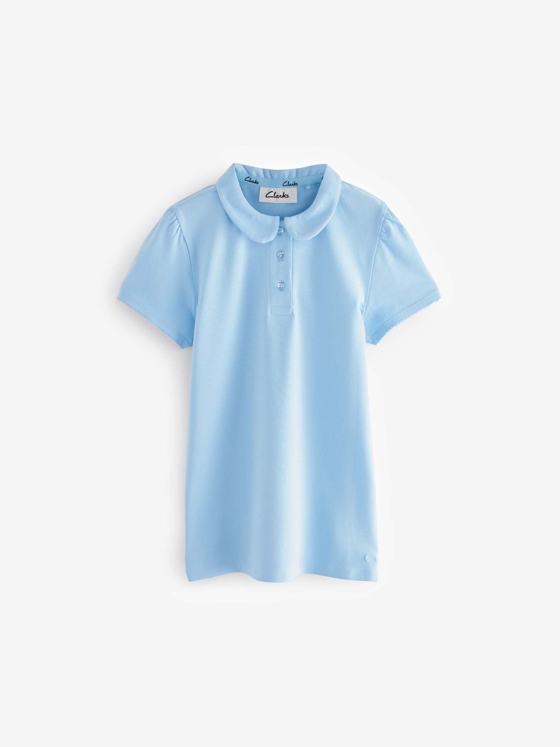 Dsiney Kidz - Clarks Blue Short Sleeve School polo Shirts 2 Pack image 2