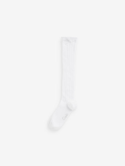 Clarks Off White Knee High School Socks 2 Pack image 2