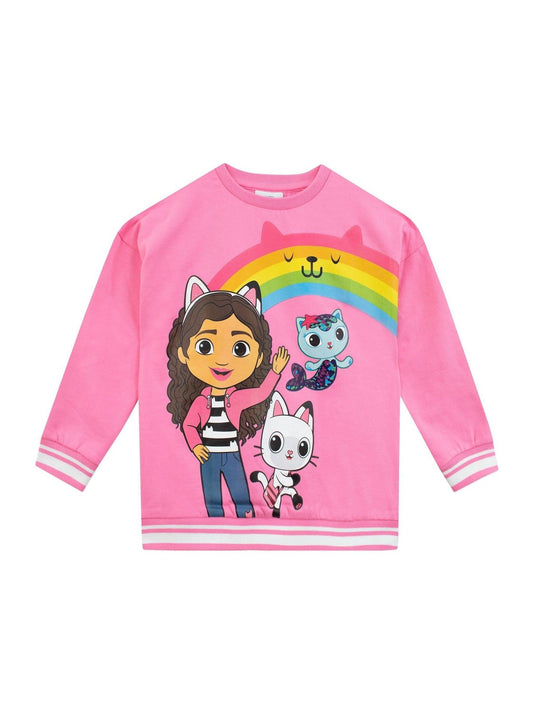 Character Pink 100% Cotton Gabby's Dollhouse Sweatshirt and Leggings Set image 2