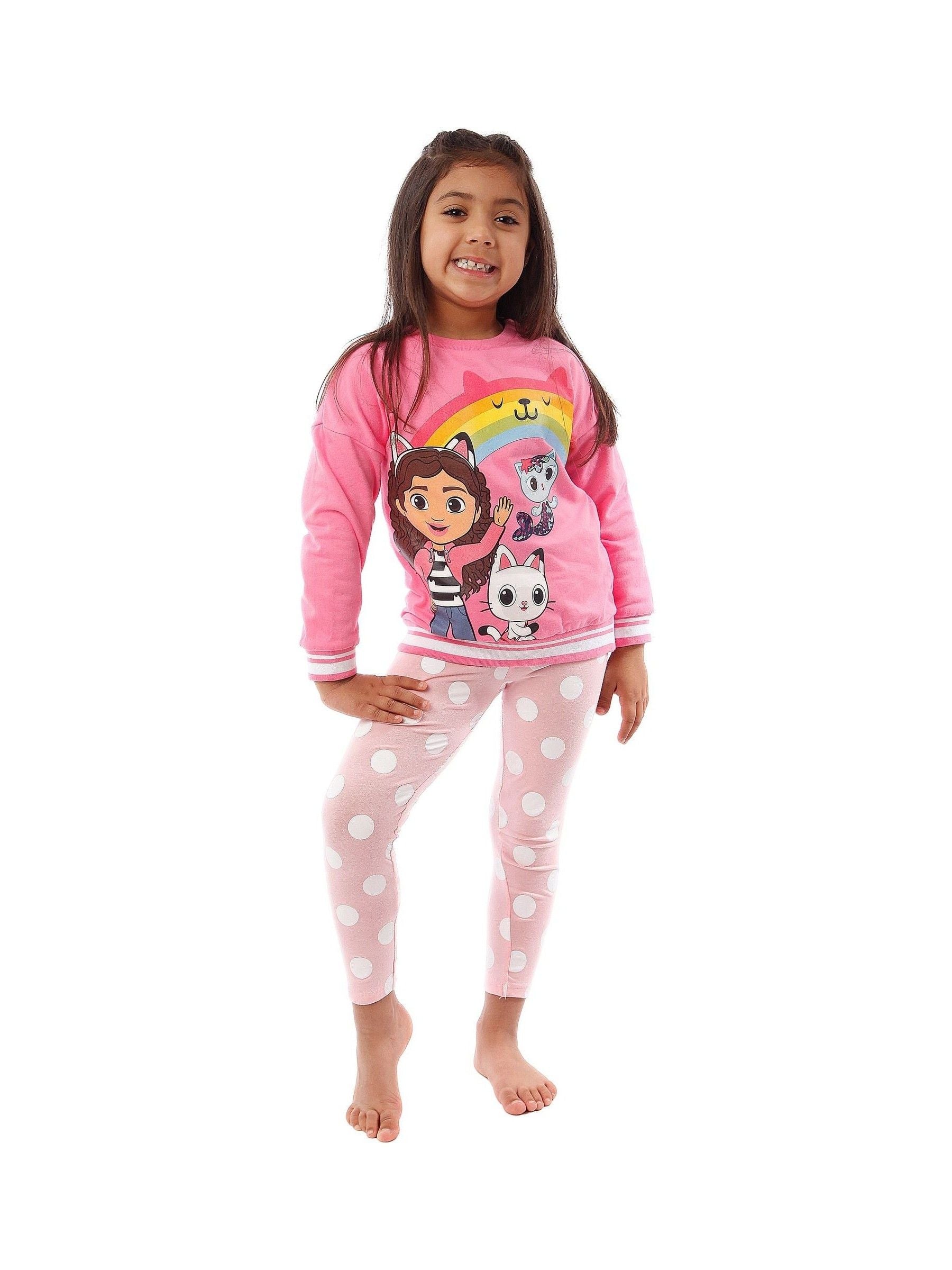 Character Pink 100% Cotton Gabby's Dollhouse Sweatshirt and Leggings Set image 5