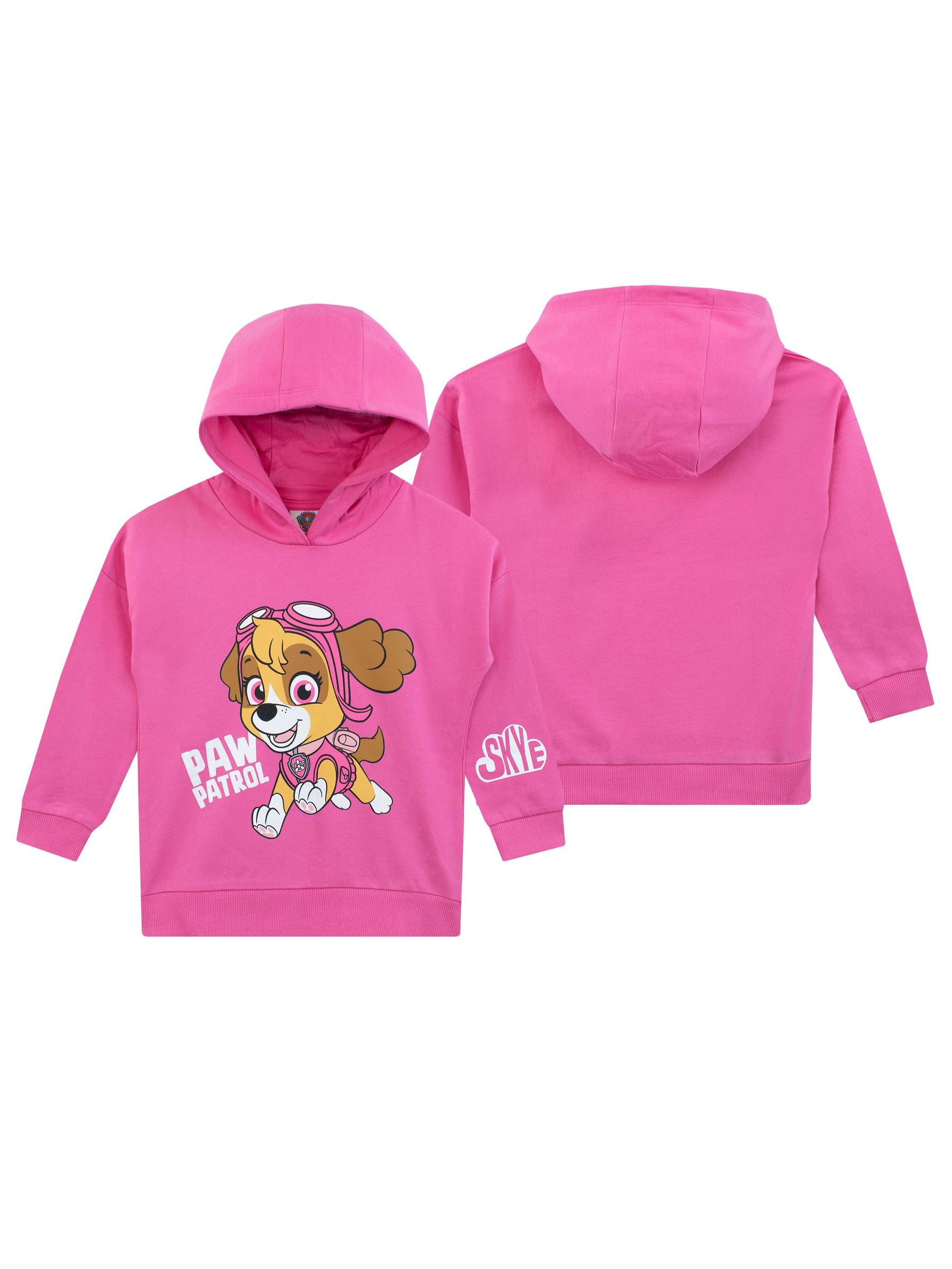 Character Pink Girls Paw Patrol Skye 100% Cotton Hoodie and Leggings Set image 2