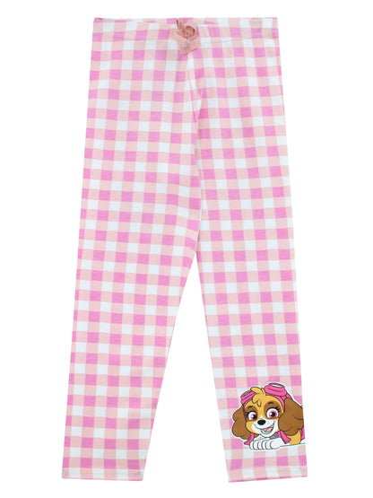 Character Pink Girls Paw Patrol Skye 100% Cotton Hoodie and Leggings Set image 3