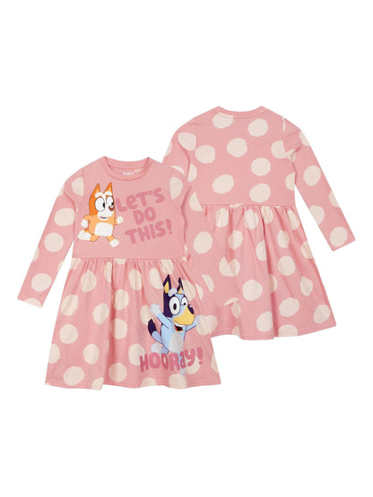 Character Pink Girls 100% Cotton Bingo Polka Dot Dress image 4