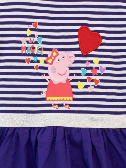Character Blue 100% Cotton Peppa Pig Party Dress image 2