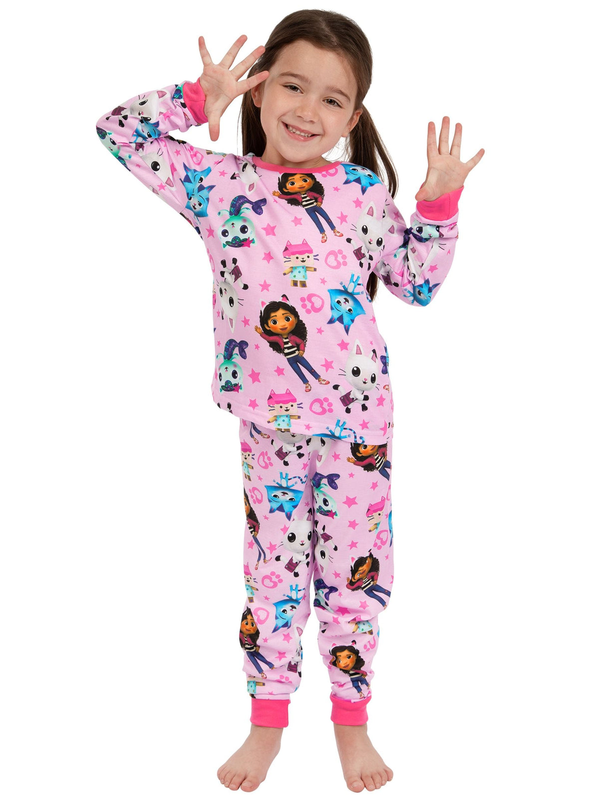 Character Pink Girls Gabby's Doll House Pyjamas 2 Pack - image 5