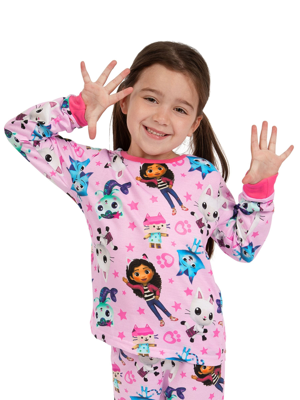 Character Pink Girls Gabby's Doll House Pyjamas 2 Pack - image 6