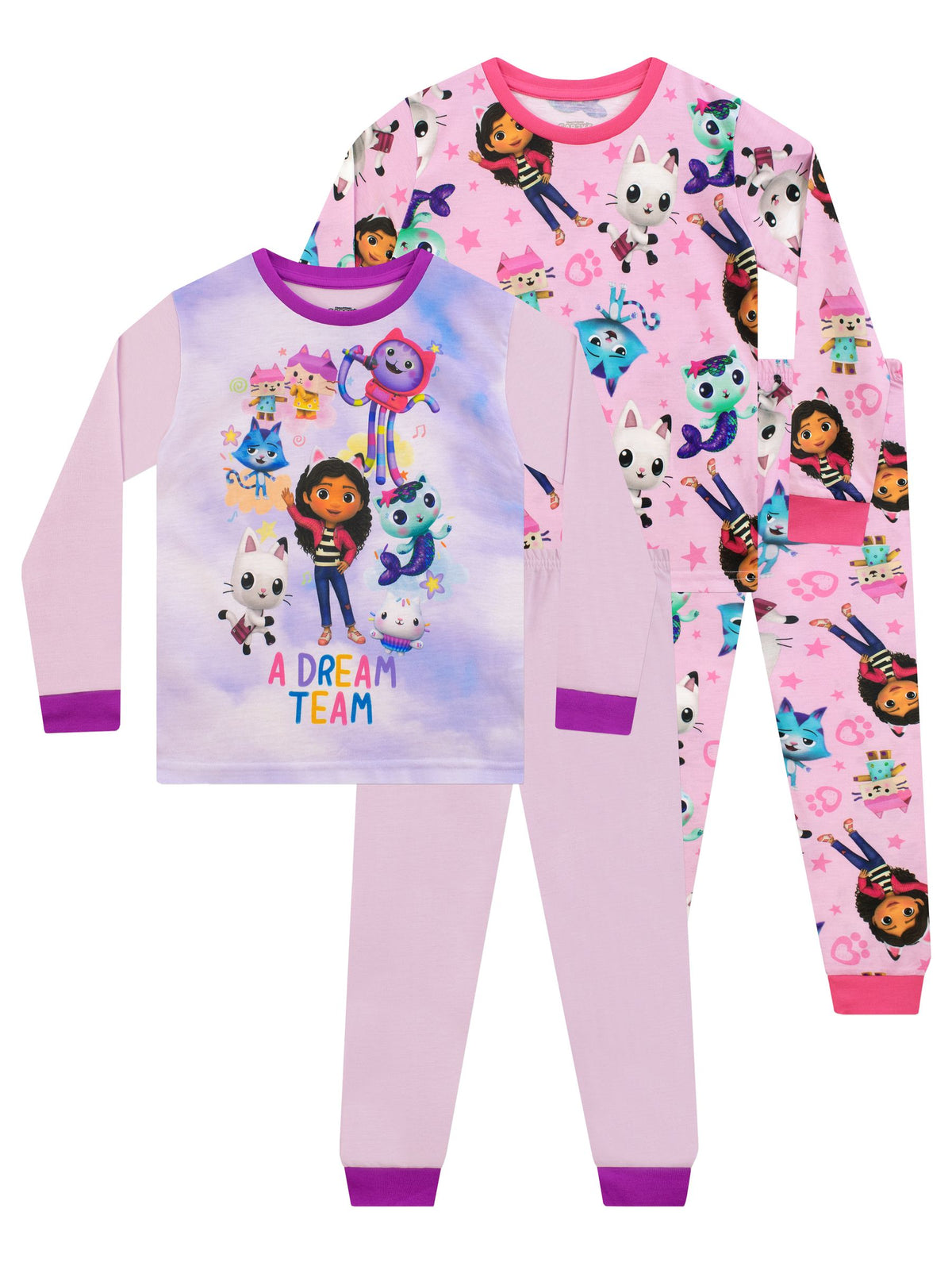 Character Pink Girls Gabby's Doll House Pyjamas 2 Pack - image 7