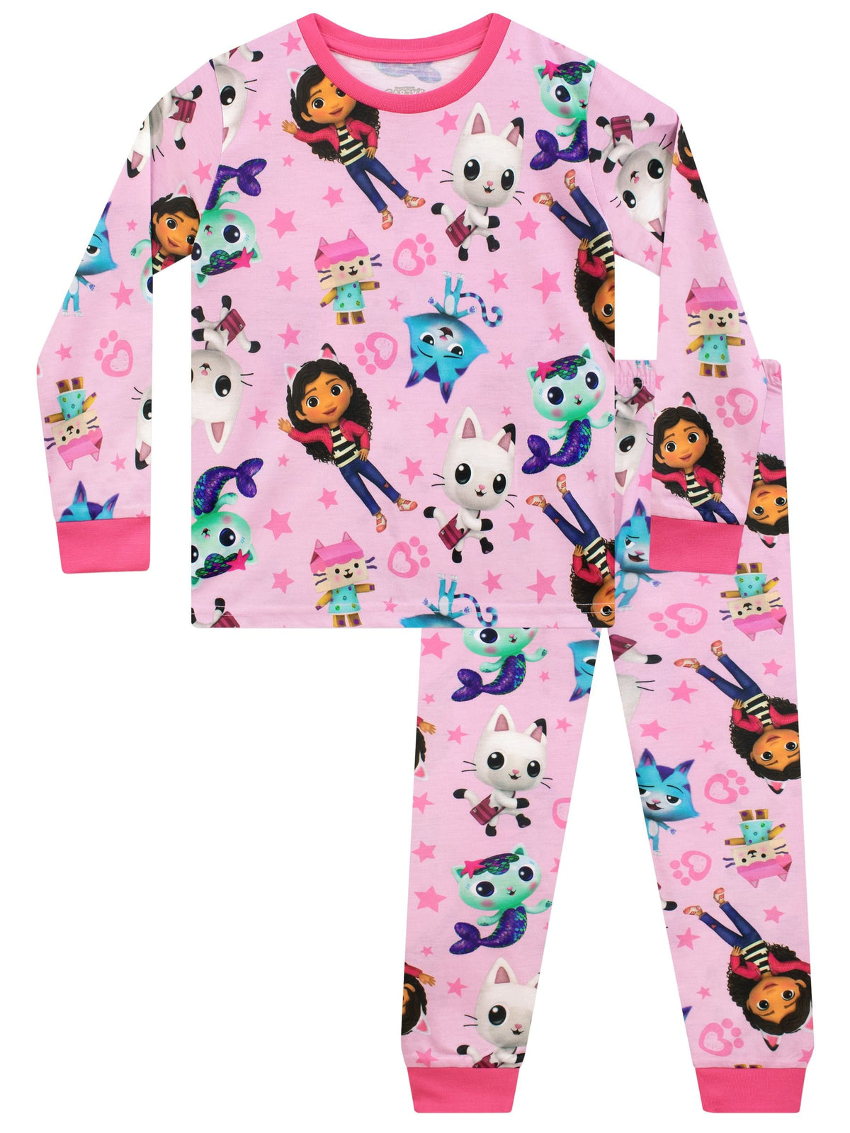 Character Pink Girls Gabby's Doll House Pyjamas 2 Pack - image 8