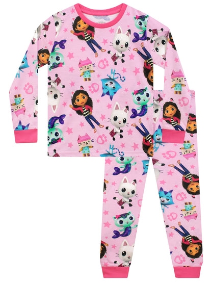 Character Pink Girls Gabby's Doll House Pyjamas 2 Pack - image 8
