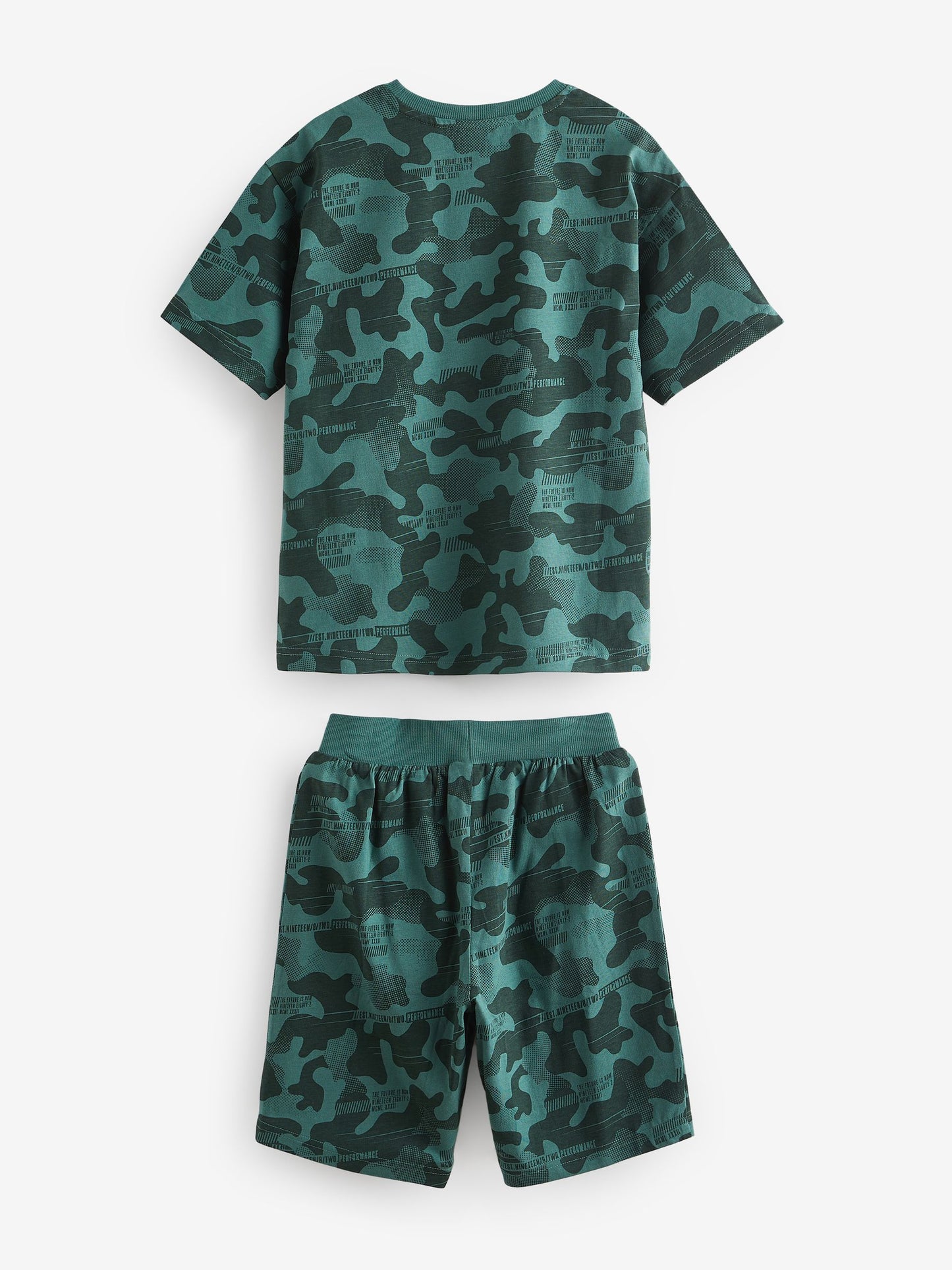 Blue/Grey/Green Camouflage Short Pyjamas 3 Pack (3-16yrs) image 5