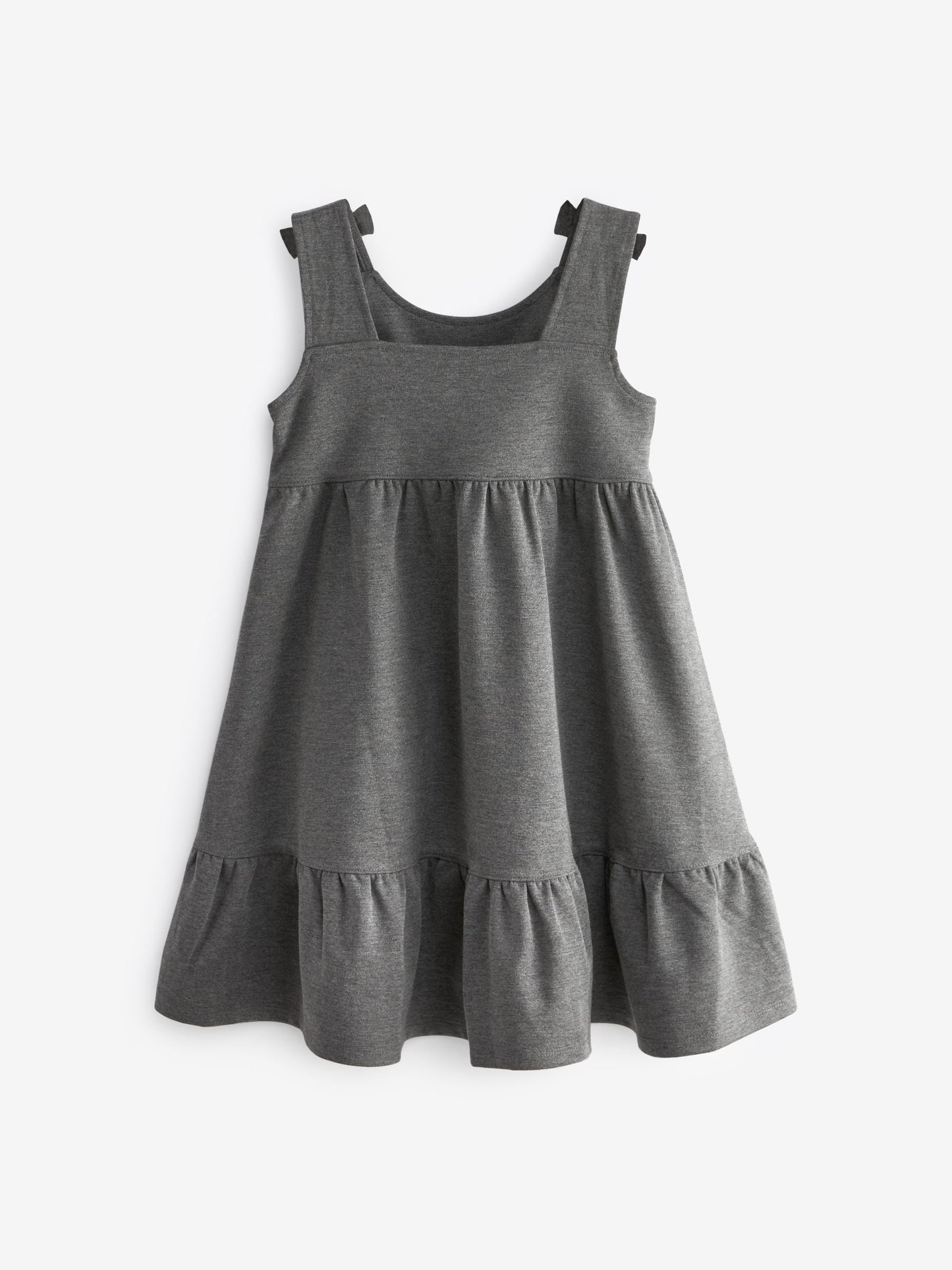 Clarks Grey Girls Frill Ponte School Pinafore Dress image 8