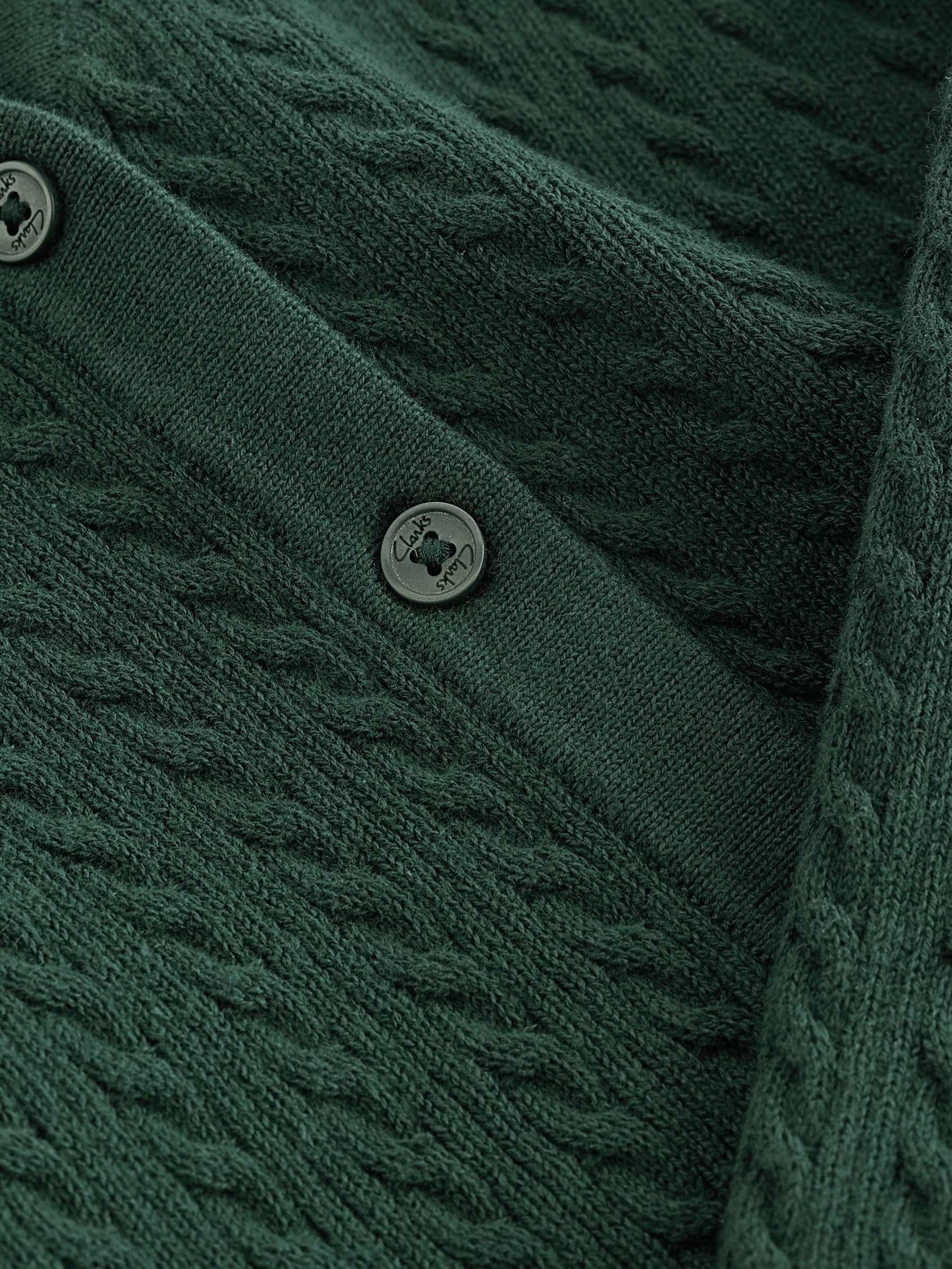 Dsiney Kidz - Clarks Green Cable Knit Frill School Cardigan image 5