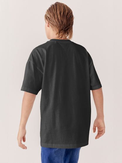 Dsiney Kidz - Black Oversized Fit Short Sleeve T-Shirt (3-16yrs) image 2