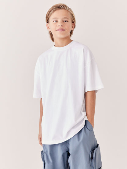 Dsiney Kidz - White Oversized Fit Short Sleeve T-Shirt (3-16yrs) image 1