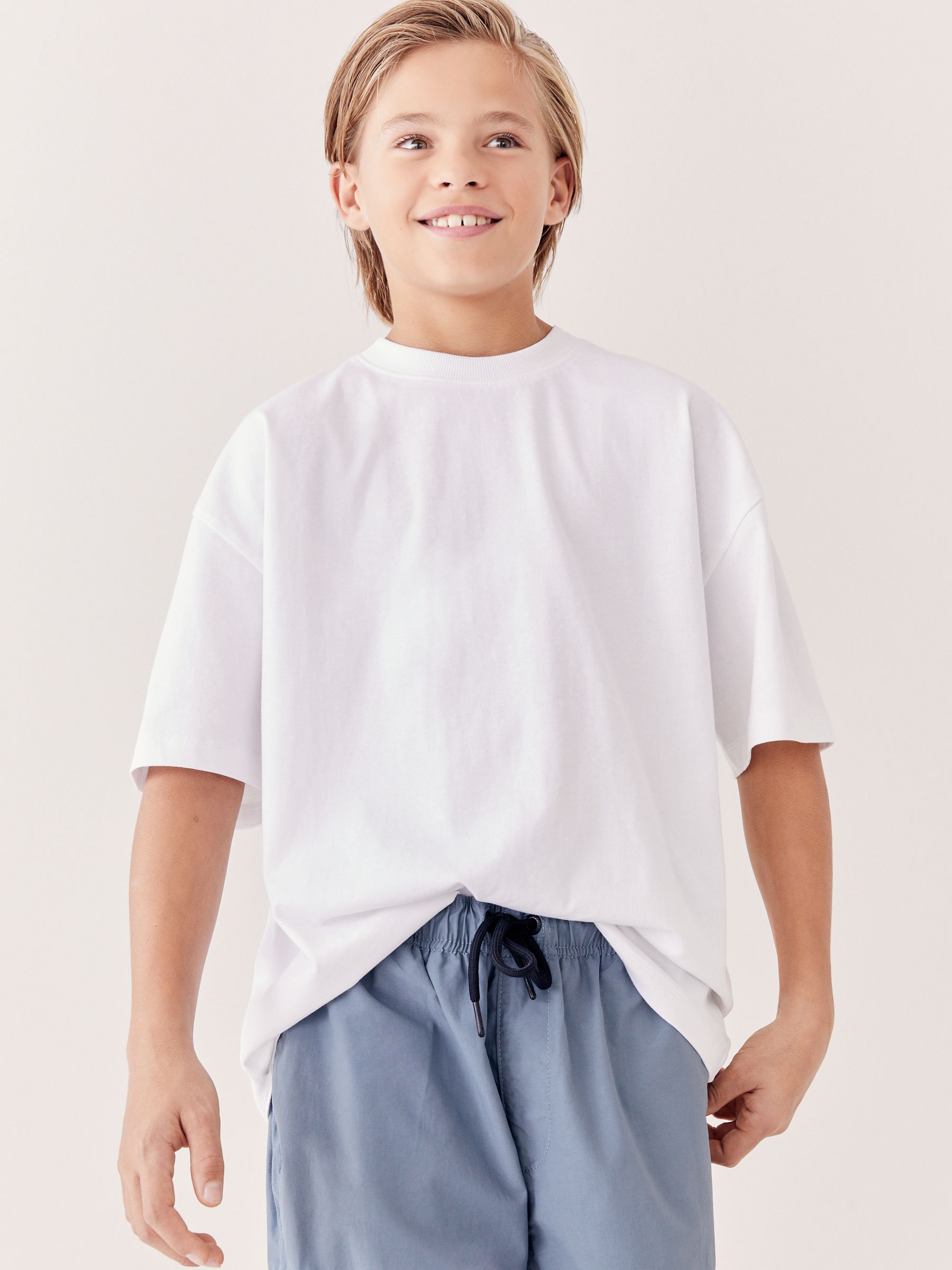 Dsiney Kidz - White Oversized Fit Short Sleeve T-Shirt (3-16yrs) image 4