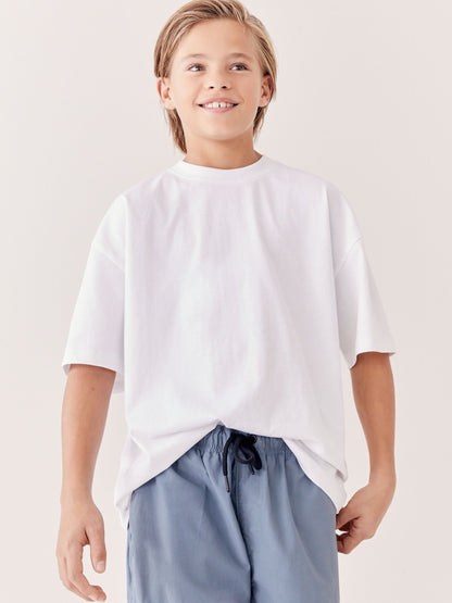 Dsiney Kidz - White Oversized Fit Short Sleeve T-Shirt (3-16yrs) image 4