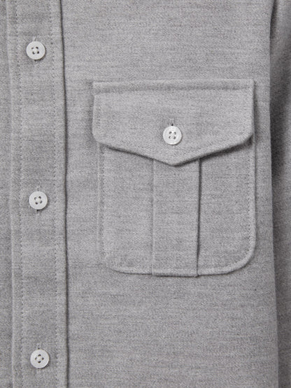 Dsiney Kidz - Reiss Soft Grey Thomas 3-9 yrs Brushed Cotton Patch Pocket Overshirt image 4