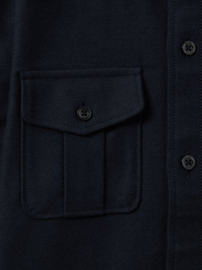 Dsiney Kidz - Reiss Navy Thomas 3-9 yrs Brushed Cotton Patch Pocket Overshirt image 4