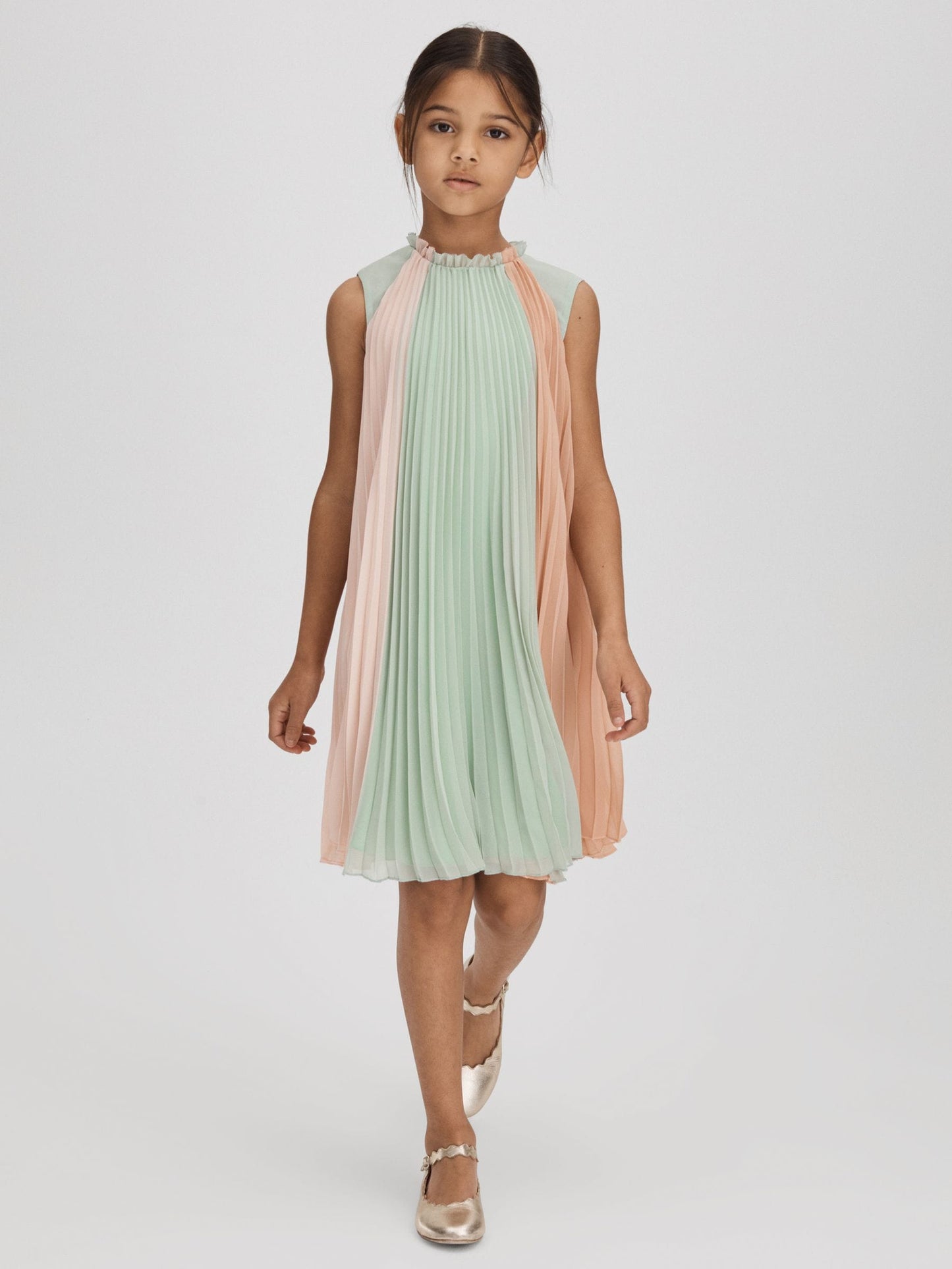 Dsiney Kidz - Reiss Pink Pixie 13-14 yrs Pleated Ruffle Dress image 1