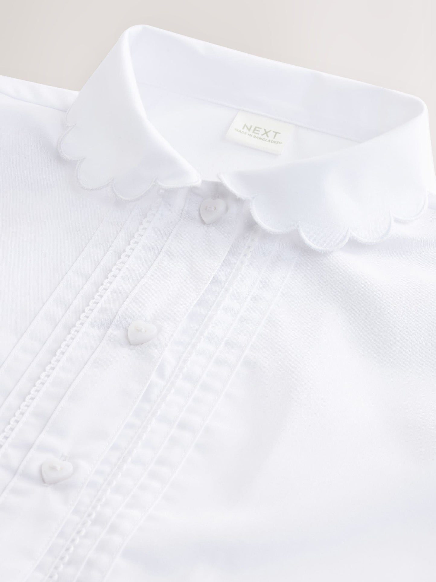 Dsiney Kidz - White Girls Cotton Rich Scalloped Collar School Shirt (3-14yrs) image 9