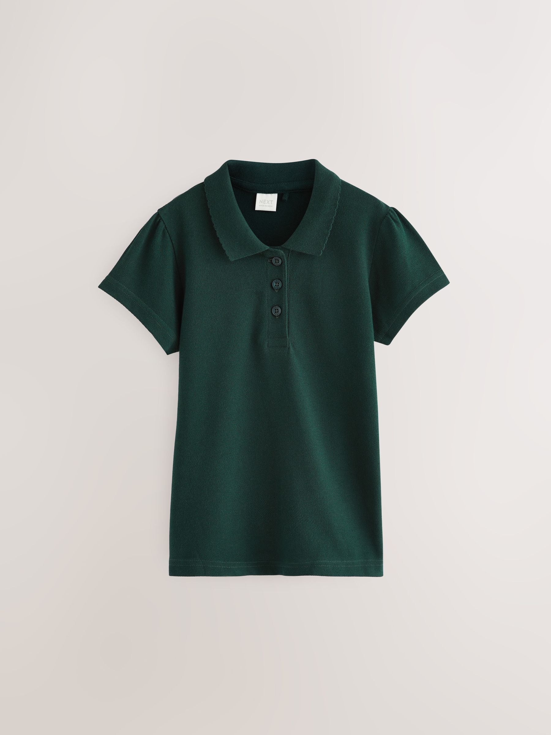 Dsiney Kidz - Green Regular Fit Girls 2 Pack Cotton Short Sleeve Polo Shirts (3-16yrs) image 2