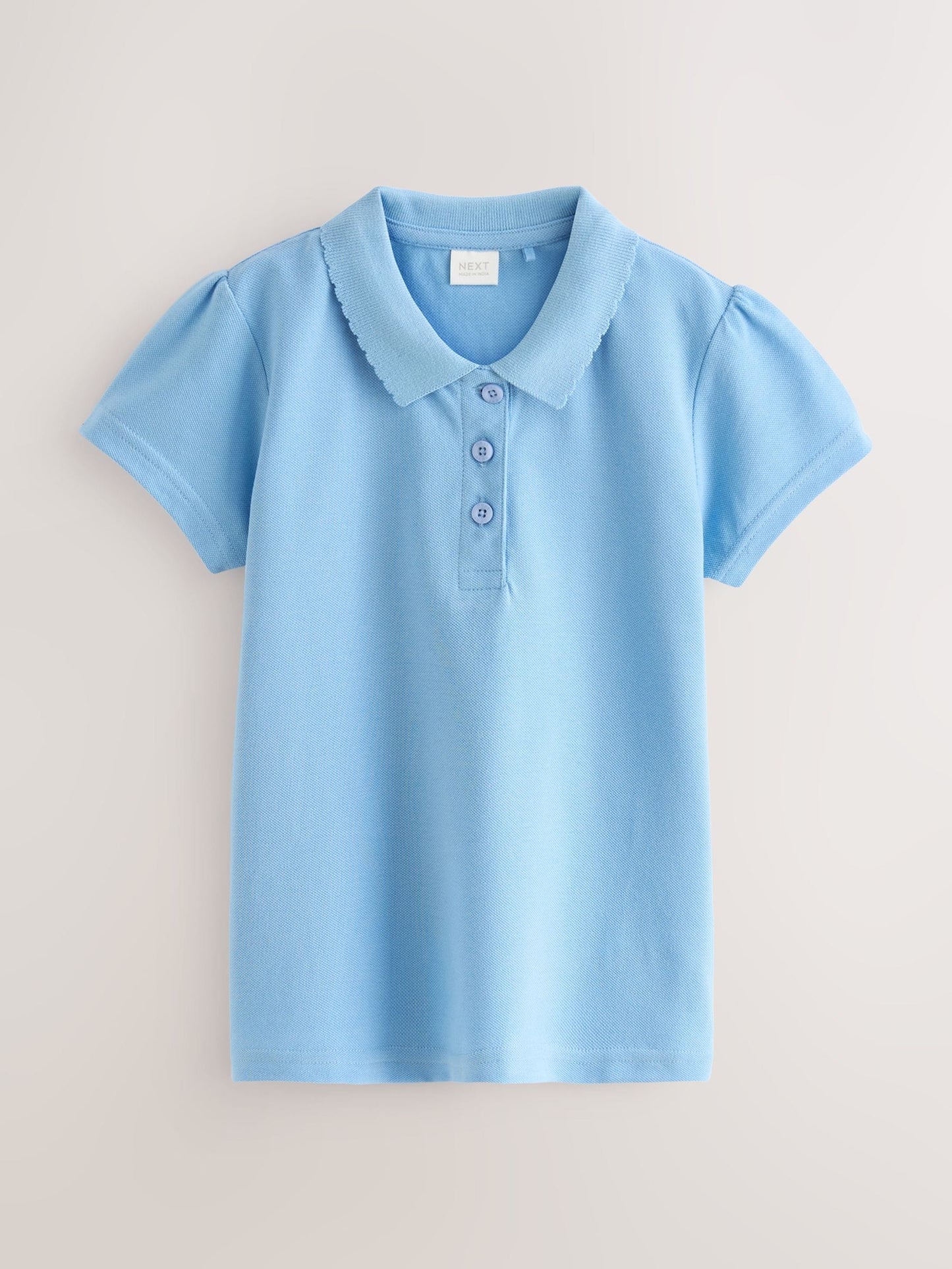 Dsiney Kidz - Blue Regular Fit Girls 5 Pack 100% Cotton Short Sleeve Polo Shirts (3-16yrs) image 2