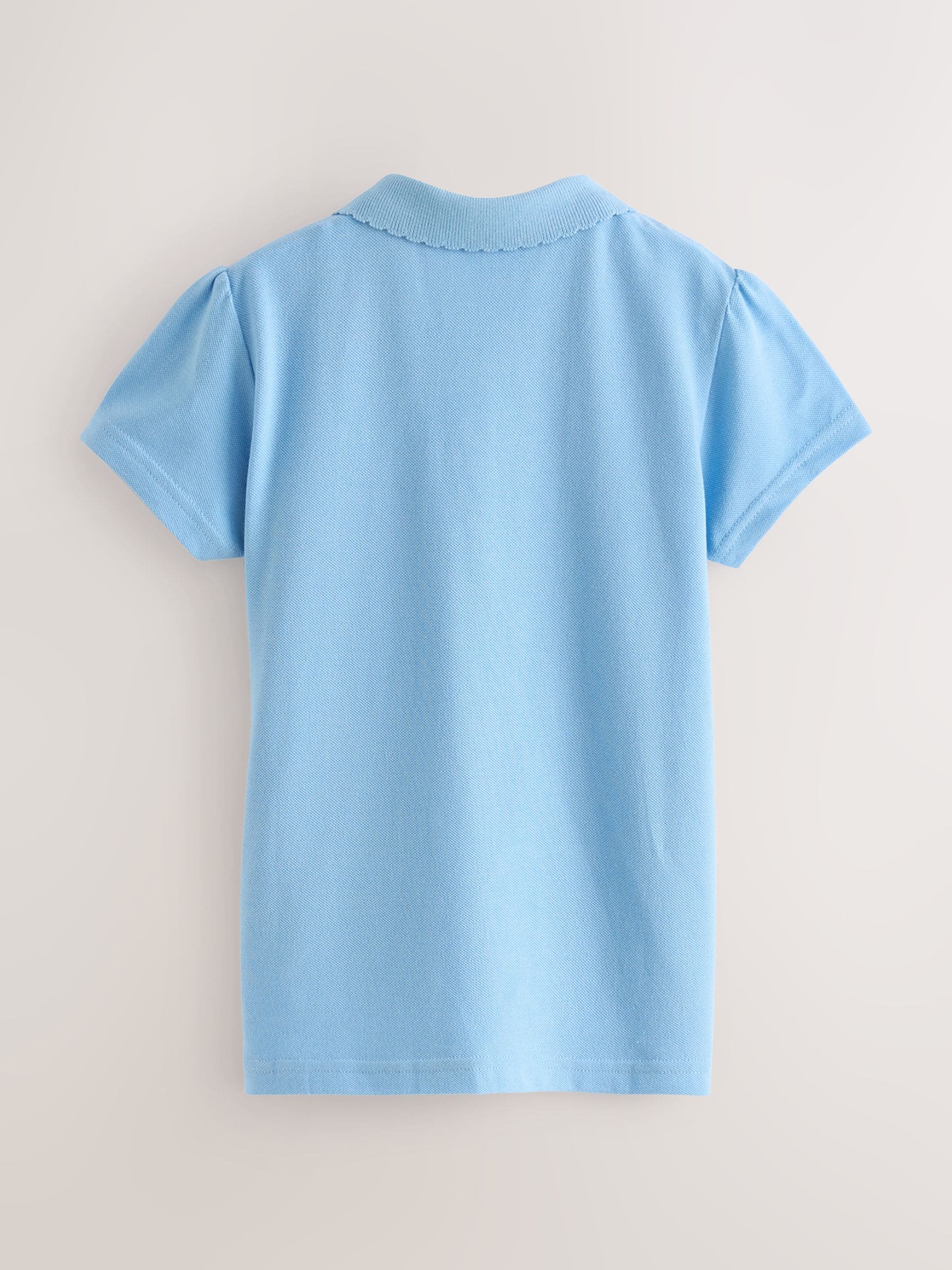 Dsiney Kidz - Blue Regular Fit Girls 5 Pack 100% Cotton Short Sleeve Polo Shirts (3-16yrs) image 3