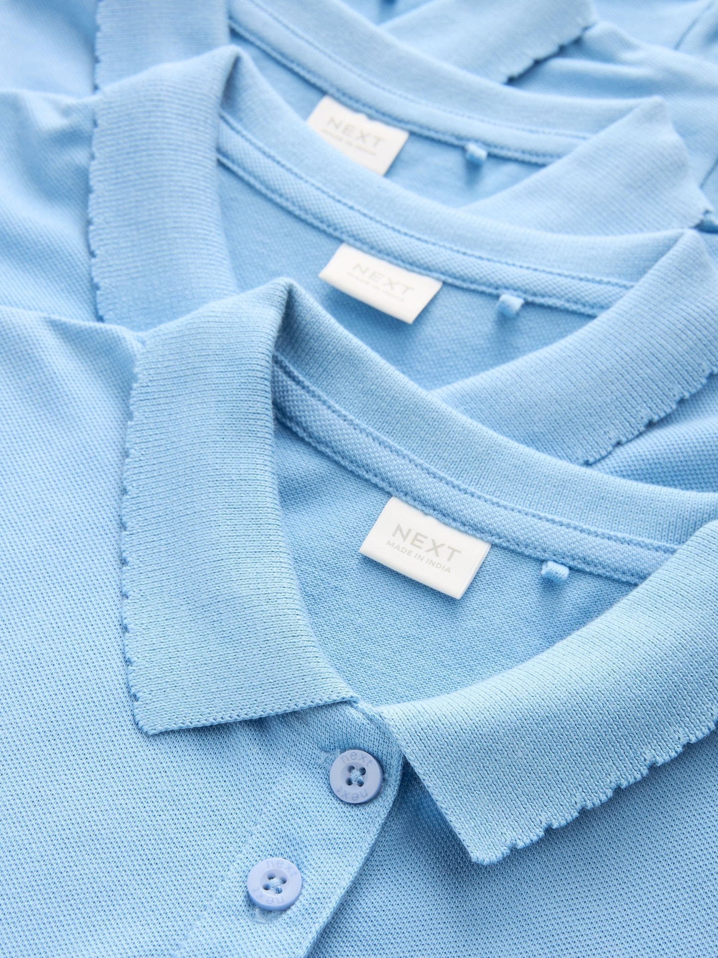 Dsiney Kidz - Blue Regular Fit Girls 5 Pack 100% Cotton Short Sleeve Polo Shirts (3-16yrs) image 5