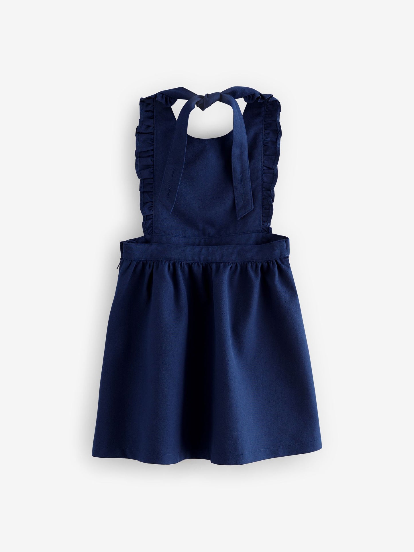 Bright Blue Ruffle Detail Pinafore School Dress (3-14yrs) image 5
