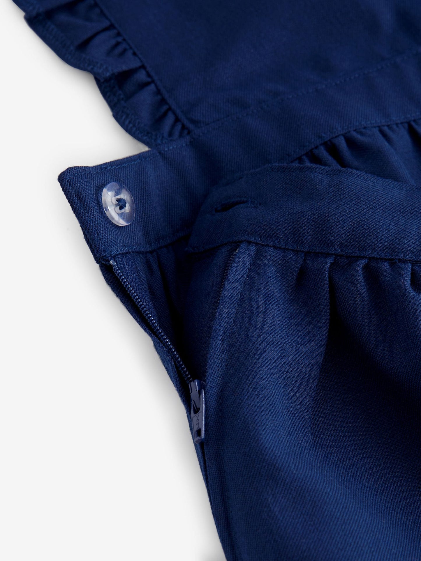 Bright Blue Ruffle Detail Pinafore School Dress (3-14yrs) image 6