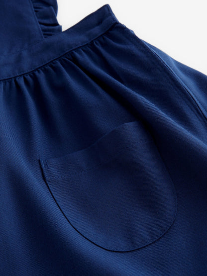 Bright Blue Ruffle Detail Pinafore School Dress (3-14yrs) image 7