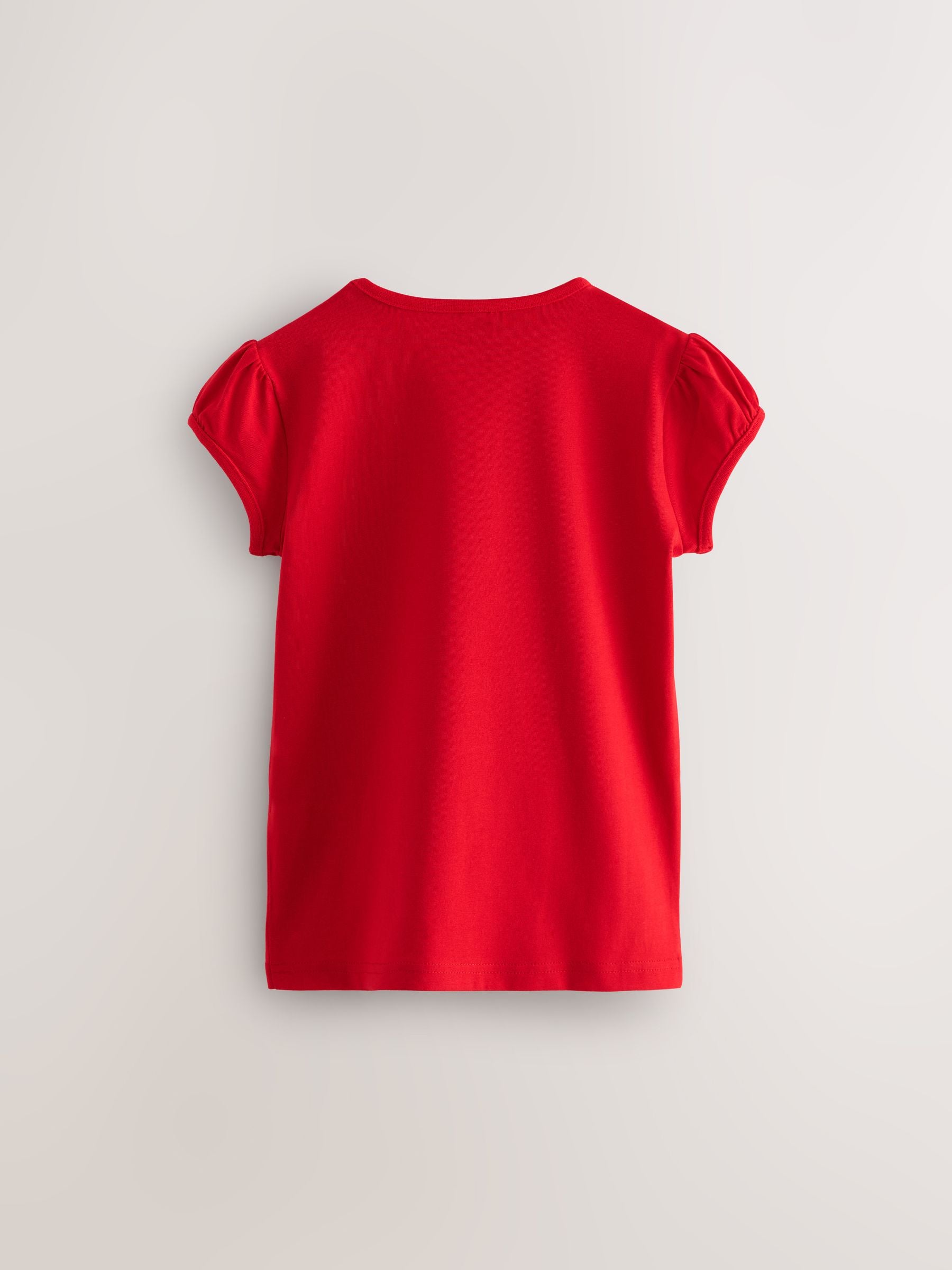 Dsiney Kidz - Red 2 Pack Puff Sleeve T-Shirts (3-16yrs) image 5