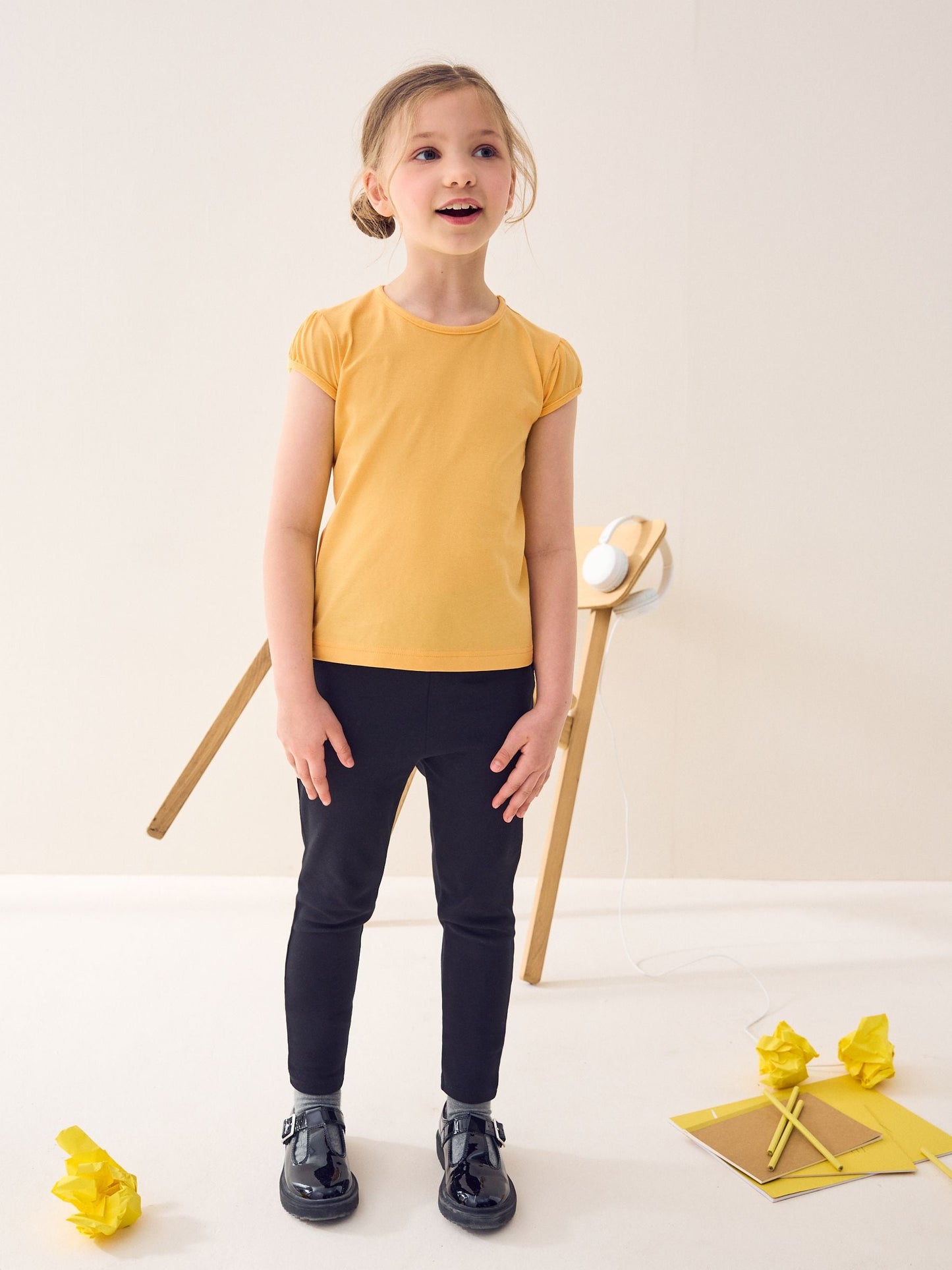Dsiney Kidz - Yellow 2 Pack Puff Sleeve T-Shirts (3-16yrs) image 4
