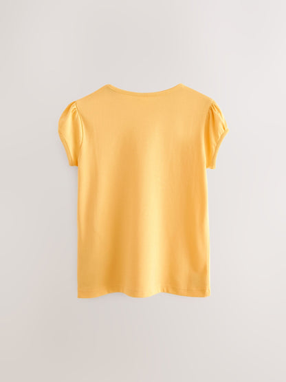 Dsiney Kidz - Yellow 2 Pack Puff Sleeve T-Shirts (3-16yrs) image 6