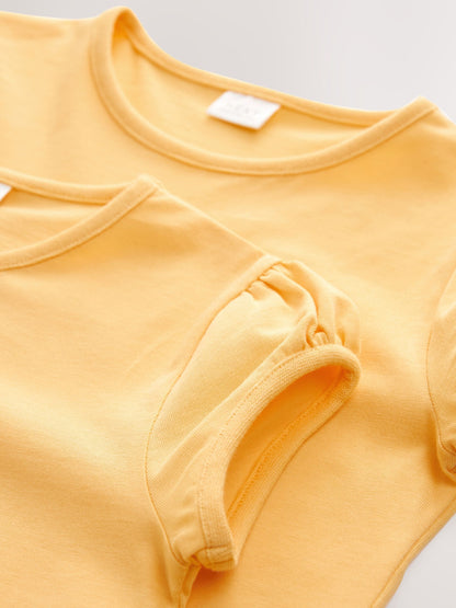 Dsiney Kidz - Yellow 2 Pack Puff Sleeve T-Shirts (3-16yrs) image 7