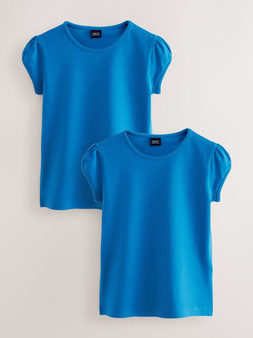 Dsiney Kidz - Blue 2 Pack Puff Sleeve T-Shirts (3-16yrs) image 1