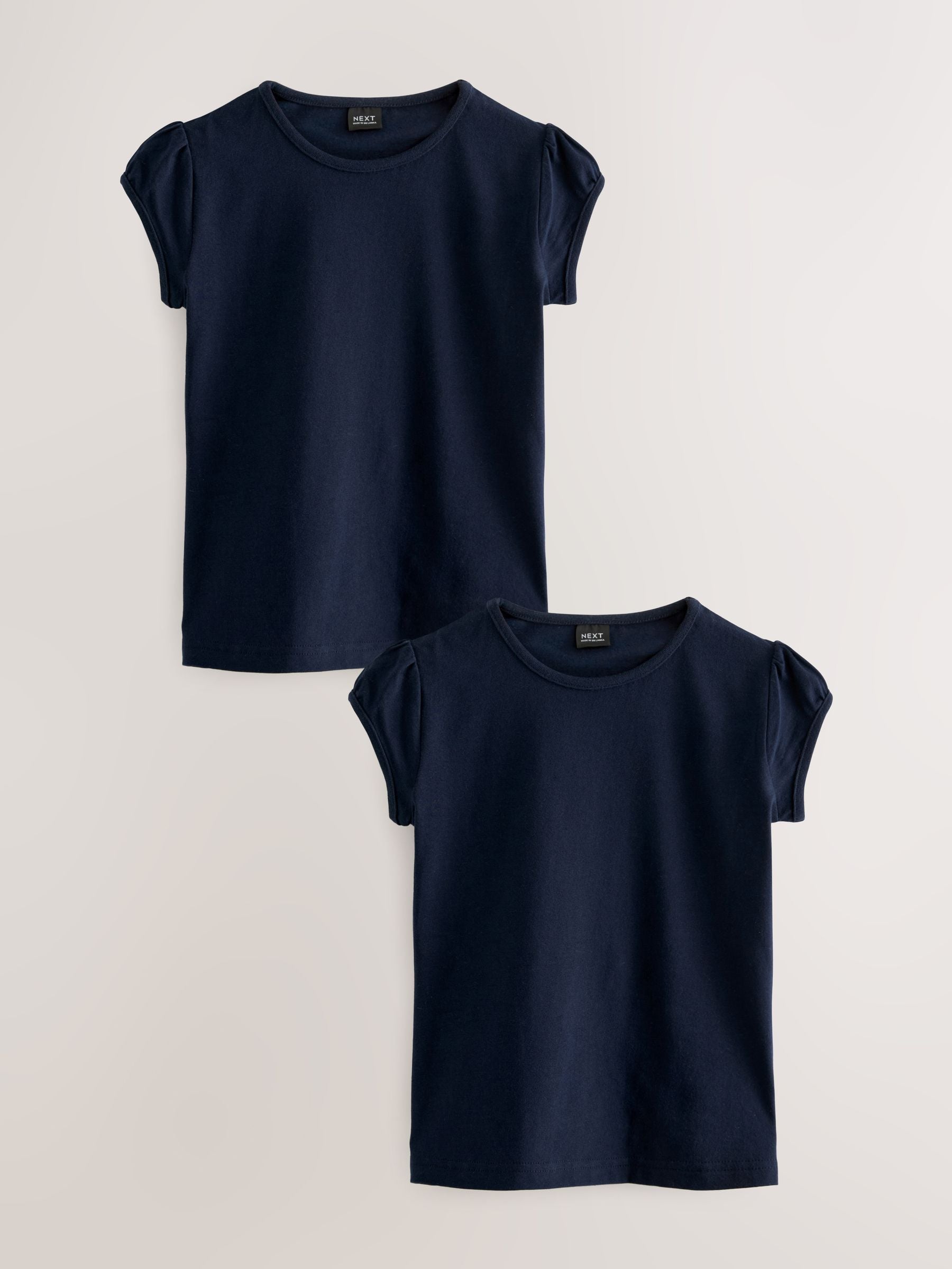 Dsiney Kidz - Navy Blue 2 Pack Puff Sleeve T-Shirts (3-16yrs) image 1