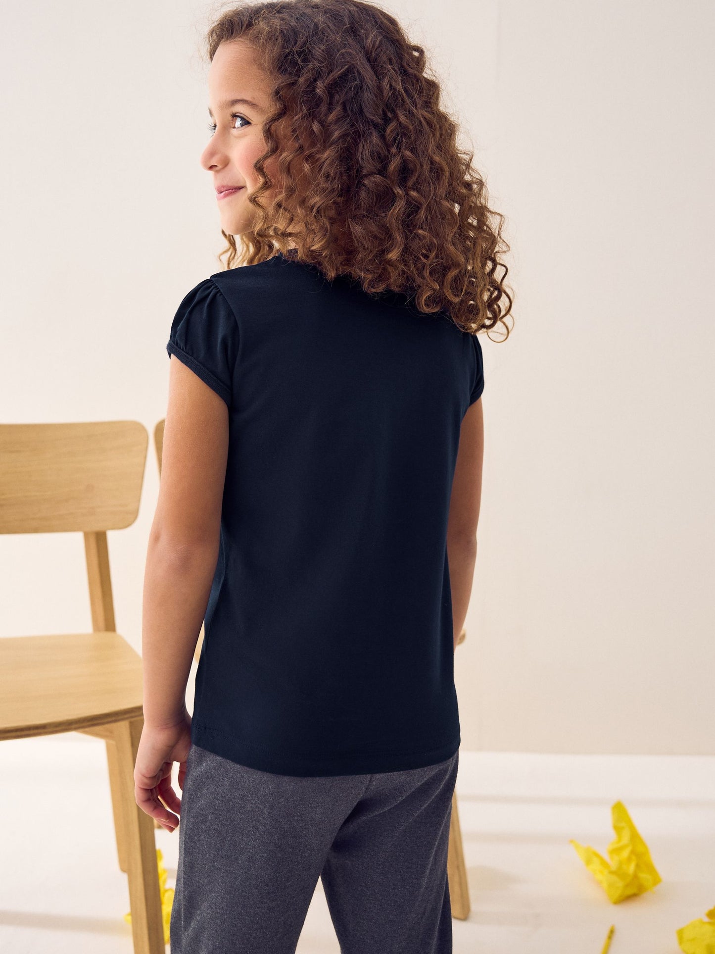 Dsiney Kidz - Navy Blue 2 Pack Puff Sleeve T-Shirts (3-16yrs) image 3