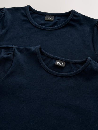 Dsiney Kidz - Navy Blue 2 Pack Puff Sleeve T-Shirts (3-16yrs) image 7