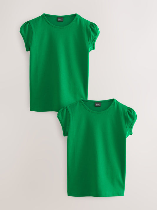Dsiney Kidz - Green 2 Pack Puff Sleeve T-Shirts (3-16yrs) image 1